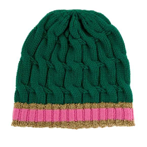 Gucci Cable Knit Beanie in Green NEW IN DUSTBAG - Picture 1 of 3